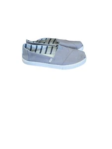 TOMS Womens Canvas Flats Loafers Slip On Shoes Light Gray Size 7.5 - Picture 1 of 6