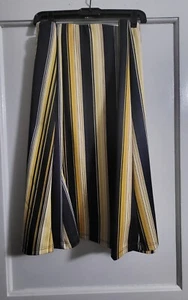 Ashley Stewart Womens Skirt Plus Size 18 20 Navy Black Gold Stripes Flare wTags - Picture 1 of 11