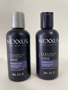  Nexxus Keraphix Damage Healing Repair Shampoo 3 oz Travel Size Lot of 2 - Picture 1 of 2