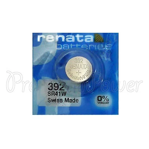 1 x Reloj Renata 392 Batería Óxido Plata 1.55V SR41SW SR41 384 0% Mercury - Imagen 1 de 1