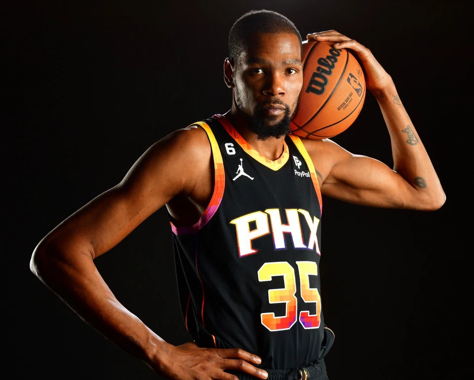 Foto 8x10 Kevin Durant Phoenix Suns NBA Baloncesto Jugador Más Valioso Campeón Foto 1 de 1