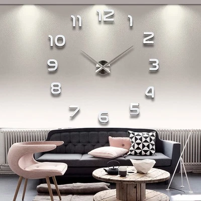 Reloj De Pared 3D 贴纸 Pegatinas Colgante Decoracion Hogar Casa Oficina — 第 1/4 张图片