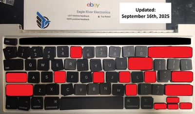 Keycaps US INDIVIDUAL KEY Replacement for MacBook Pro A2251 A2289 A2141 - Image 1 of 3