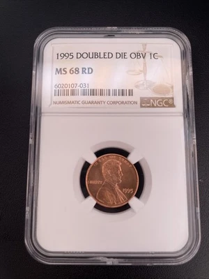 1995 Lincoln Memorial    **Doubled Die Obverse**  NGC MS68RD - Image 1 of 4