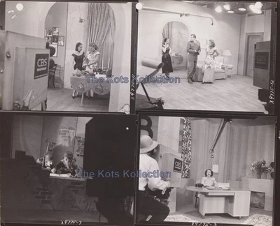 EARLY INSIDE CBS TVISION STUDIOS-Foto Hoja de Contacto-1944-RARO Foto 1 de 2