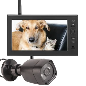 7 Inch LCD Wireless WIFI 4CH Security Monitor System Display+Camera 1pc IR - Picture 1 of 18