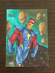 2023 Upper Deck Marvel Flair Sketch Card Star Brand by JAR Daniel Benitez - Picture 1 of 2