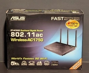 ASUS RT-AC66U 802.11ac Dual-Band Wireless AC1750 Gigabit 4-Port Router 5G -NOB - Picture 1 of 12