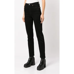 RE/DONE 90s Ankle Crop Straight Leg Black Jeans Size 27 - Picture 1 of 7