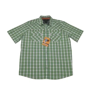 5.11 Tactical Covert Shirt Men's Large Shirt NEW WITH TAGS Green Plaid Snap - Picture 1 of 12