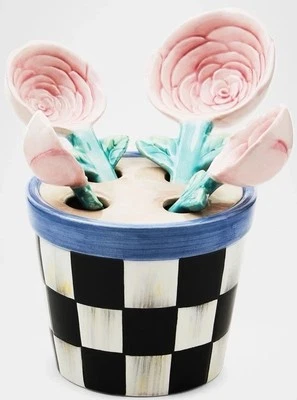 MacKenzie-Childs Incomplete/Damaged Rosy Meadow Potted Measuring Spoons - Image 1 of 4