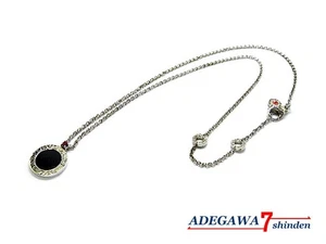 BVLGARI Save The Children Pendant Necklace Sv925 Onyx Ruby 10Th Anniversary Adeg - Picture 1 of 3