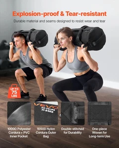  Workout Sandsack, strapazierfähige Workout Power Bags mit Griffen, 25-75 lbs Adjustab - Bild 1 von 10