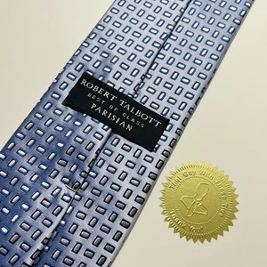 Robert Talbott Best Of Class hellblau metallic Seidenkrawatte 60 x 3,75 Zoll WOW! - Bild 1 von 13