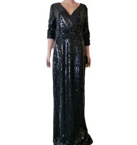Vestido Focus Shani Para Mujer 14 Sobrepelliz Negro Lentejuelas Vestido Noche Formal Cachicho - Imagen 1 de 24