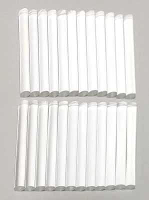 24 Pc 3/8” OD x 3 1/2” LONG CLEAR ACRYLIC PLEXIGLASS ROD DOWELS .375 DIAMETER - Image 1 of 4