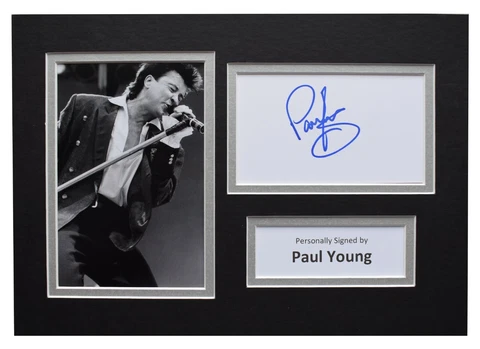 Paul Young Signed Autograph A4 photo display Music Memorabilia AFTAL COA Cover