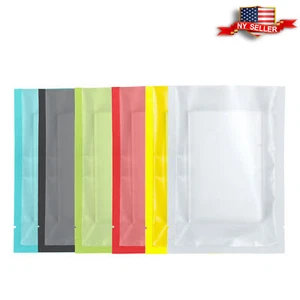 Bolsas de embalaje 100 piezas de sellado térmico de relleno abierto plano color semi claro con muesca de rasgado - Imagen 1 de 15