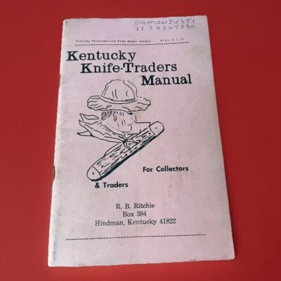 Cuchillo Kentucky 1971 raro primera edición manual de comerciantes por R.B. RITCHIE Foto 1 de 4