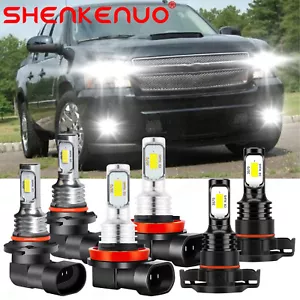 For Chevrolet Avalanche 2007-2013 Combo 6x LED Headlight Hi Lo + Fog Light Bulbs - Bild 1 von 16