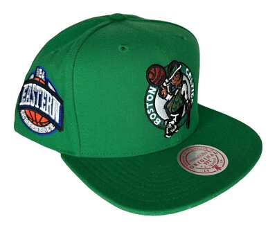 Mitchell & Ness Boston Celtics Conferencia Parche Snapback Sombrero, Gorra, Nuevo Foto 1 de 4