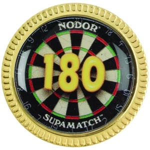 Darts Badge Players Metal or Plastic Pin Badges "180" Insert Club Award BDG2 - Picture 1 of 5