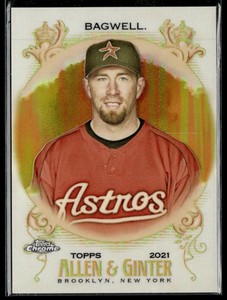 Jeff Bagwell 2021 Topps Allen & Ginter Chrome Gold Refractor /50 #20 Houston
