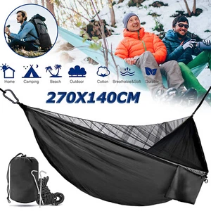 Camping Hängematte 270x140cm Outdoor Tragbar Hängematten für 2 Personen Hammock - Bild 1 von 12