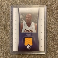 2006-07 SP Authentic Fabric Lamar Odom #AF-LO  La Lakers Jersey Patch game Worn