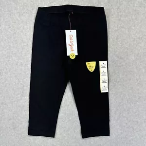 Leggings Capri Cat & Jack Bambini Ragazze Nero Ebano Pull On Small 6 6X Durevoli Nuovi con etichette - Foto 1 di 8