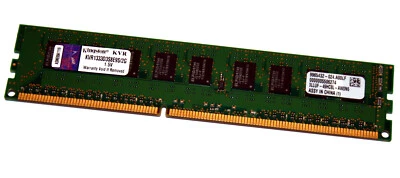 2 GB DDR3 RAM 240-pin PC3-10600E ECC-Memory  'Kingston KVR1333D3S8E9S/2G' - Imagen 1 de 2