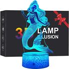 Mermaid 3D Lamp Night Light For Kids With Smart Touch & Remote 7 Colors + 16 Col