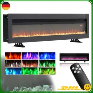 KARSKI® 50" 1500W Elektrischer Kamin LED Flamme Wand Einbaumontage Freistehend - Bild 1 von 12