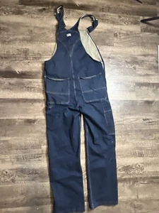 Vintage Dickies Blue Denim Overalls Coveralls W 40"x30" Dungarees Workwear - Picture 1 of 8