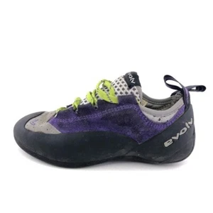 evolv Rock Climbing Shoes Womens Size 5.5 EUR 35.5 Bouldering Lace Up Purple - Picture 1 of 10