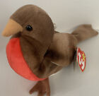 Ty Beanie Baby Early The Robin Dob March 20, 1997 Pe Pellets Vintage Plush Bird