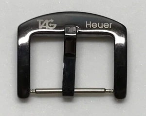 20mm NEW Silver Black Solid steel  buckle for Tag Heuer band strap bracelet. - Picture 1 of 4