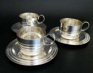 Christofle “Ondulations” Breakfast Cup/Saucer by Luc Lanel – 5 sets available - Picture 1 of 9