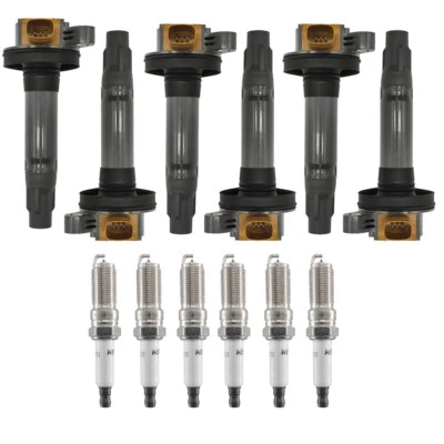 Bobinas de ignição 6X + 6X velas de ignição de irídio para 2013-2019 Ford Flex UF646 DG-549 - Imagem 1 de 4