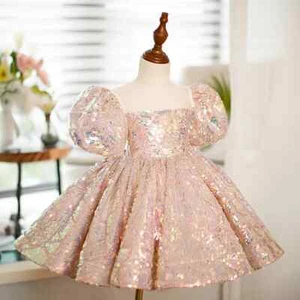 Children Dress Girls Princess Short Evening Ball Gowns Kids Pageant Party Dress - Picture 1 of 22