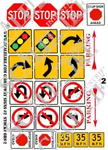 SCALELIKE INDUSTRIES O-ROADWAY SIGNS 2 (ORS-2) PRINTED ON PLASTIC FACTORY NEW - Picture 1 of 1