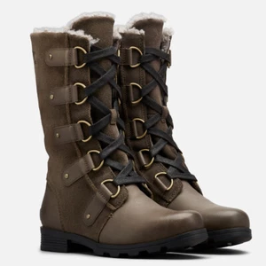 NEW WITH TAG Sorel Emelie Lace boots - Major - Women's size 6 USA / 37 EUR - Picture 1 of 4