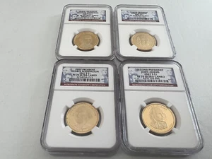 2007-S PRESIDENTIAL DOLLAR "4 COIN SET" NGC PF70 ULTRA CAMEO "PORTRAIT LABEL" - Picture 1 of 4