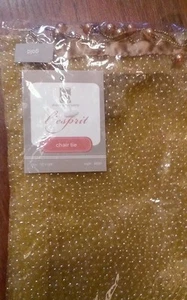 New Gold Scarf w/ silver dots 10" by 108" Table Runner Furniture Scarf - Picture 1 of 7