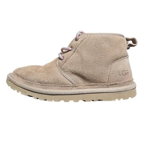 Ugg Neumel Heritage Platform Chukka Boots Brown Suede Pink Laces Size 8 - Picture 1 of 14