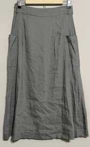 Modern Citizen Devon Wrap Linen Blend Midi Skirt Sage Green M Minimalist - Picture 1 of 10