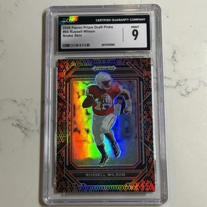 Russell Wilson Snakeskin Prizm 2020 Panini Prizm Draft Picks CGC 9 SSP Case Hit - Picture 1 of 2