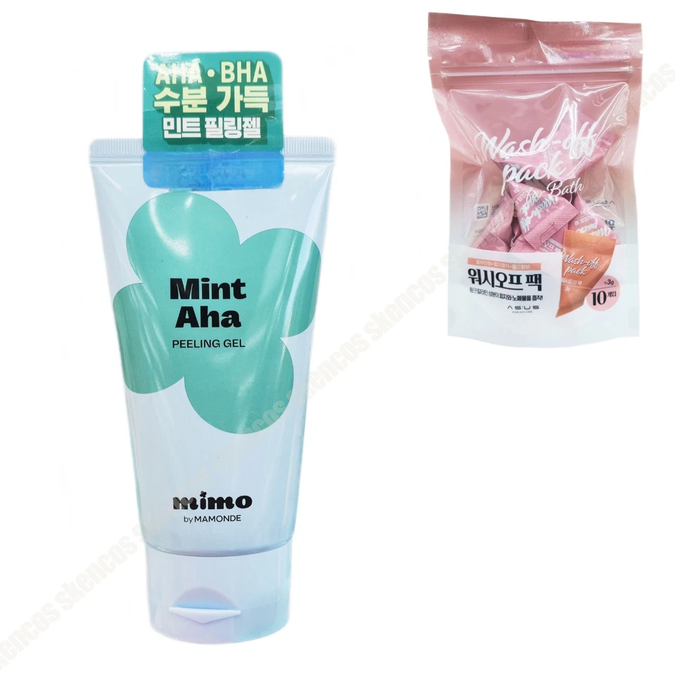 MIMO by MAMONDE Mint-AHA Gel Descascante 100ml + Pacote Lavagem 10ea/1 Pacote/Sebo-Resíduos - Imagem 1 de 4