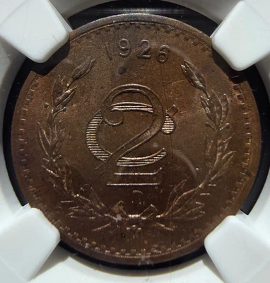 1926 Mexico 2 Centavos  NGC MS 62 BN KM 419 (A013) - Image 1 of 4