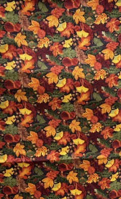 Vintage David Textiles Fall Leaves Acorns Quilting Cotton 2 Yards 42" Wide - Image 1 of 3